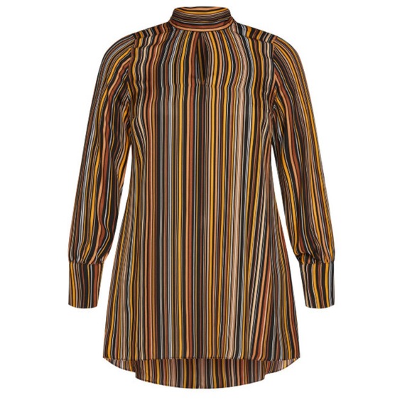 CITY CHIC Intrigue Tunic - Cinnamon Shirt Top Size L* W1307 - Picture 6 of 6